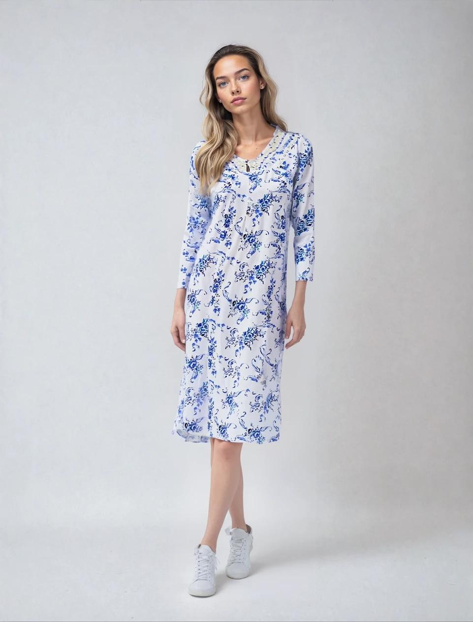 4 Pack 100% Cotton Nightgown Sleepwear Pajamas Long Sleeve