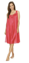 Pretty Woman Nightgown Polyester Sheer Satin Pus Sizes: 1X - 4X