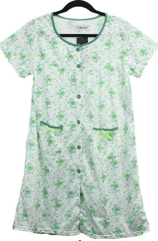 4 Pack Assorted Colors Women's Floral Nightgown with 2 Pockets, 95% Cotton Sleepwear