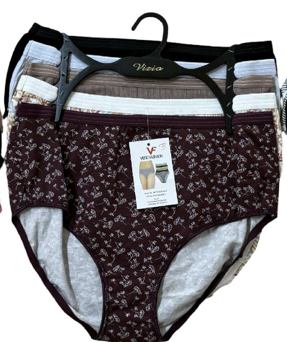 10 Pack Assorted Colors Women Panty Cotton Design Comfortable