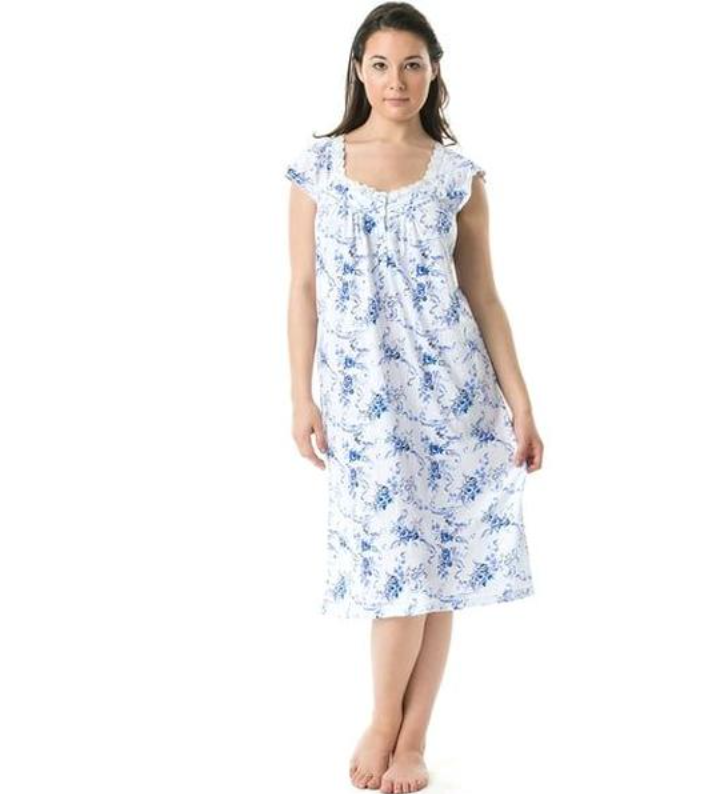 Pretty Woman 100% Cotton Women Nightgown Sleepwear Pajamas Sleeveless