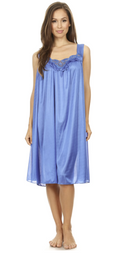 Pretty Woman Royal Blue Satin Nightgown Sleepwear Sizes M-4X