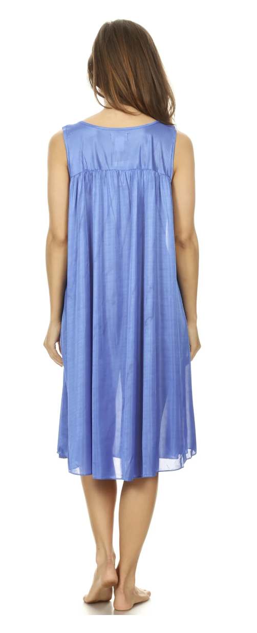 Pretty Woman Royal Blue Satin Nightgown Sleepwear Sizes M-4X