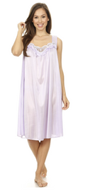 Pretty Woman Lavender Satin Nightgown Sleepwear Sizes M-4X