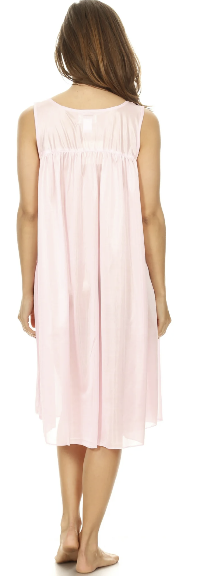 Pretty Woman Pink Satin Nightgown Sleepwear Sizes M-4X