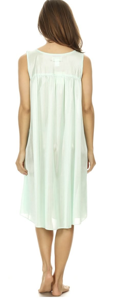 Pretty Woman Light Green  Satin Nightgown Sleepwear Sizes M-4X