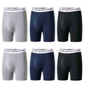 Men's 6 Pack Cotton Underwear Multi Color Boxers 95% Cotton Briefs in Gray Navy & Black