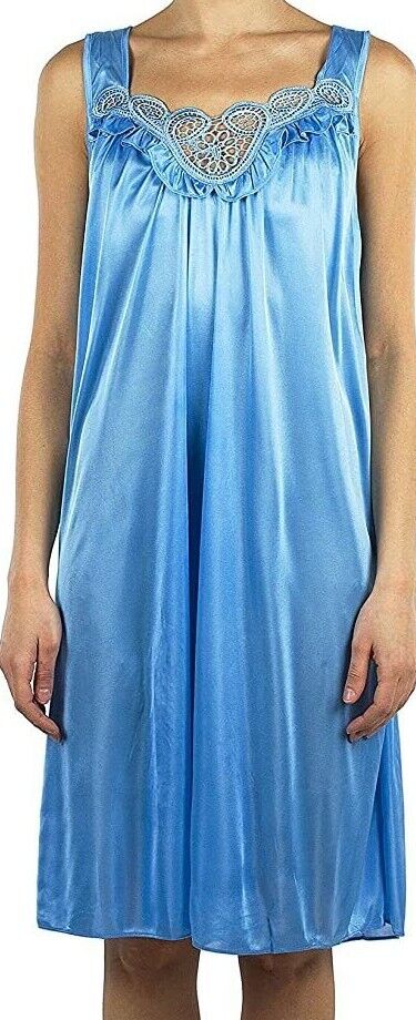 PrettyWoman Silky Sheer Nightgown Sleepwear Polyester Sizes M-2X