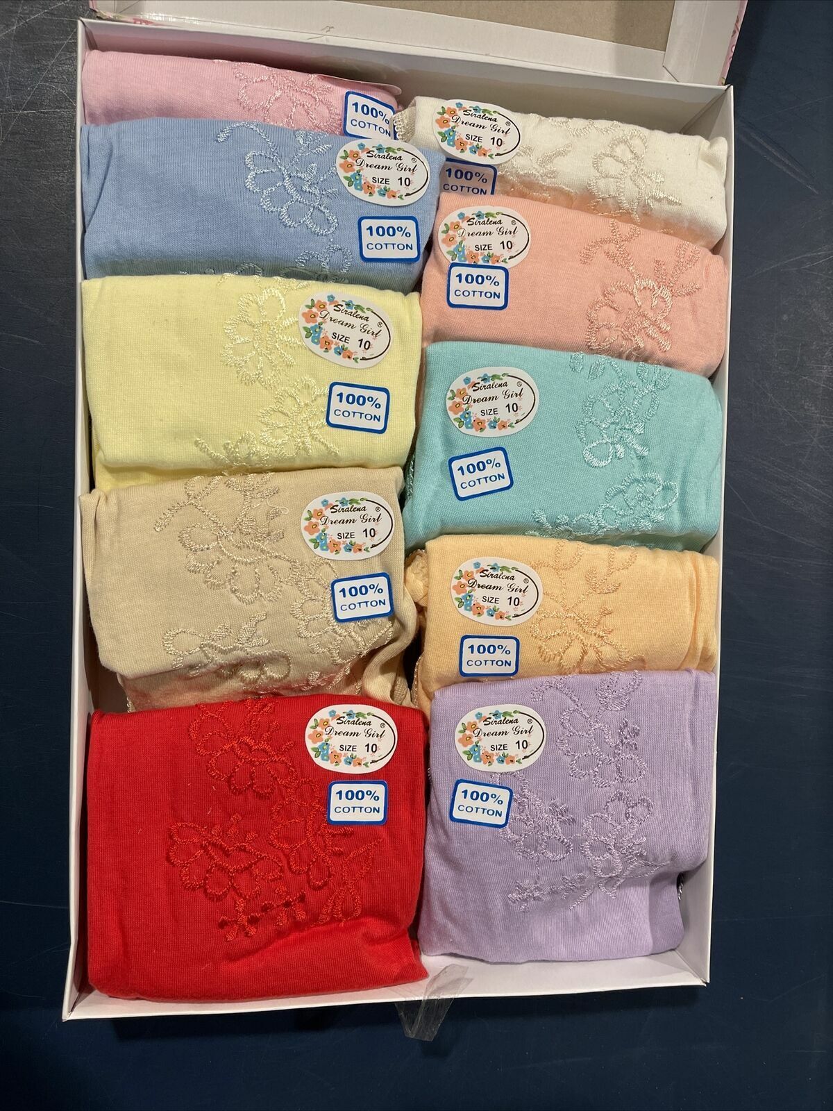 Set of 12 SIRALENA DREAM GIRL Women's 100% Cotton Briefs - Free Shipping