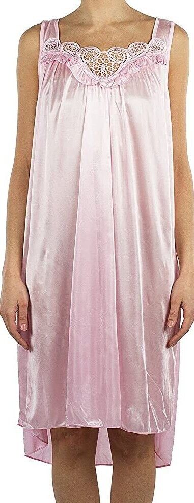 PrettyWoman Silky Sheer Nightgown Sleepwear Polyester Sizes M-2X
