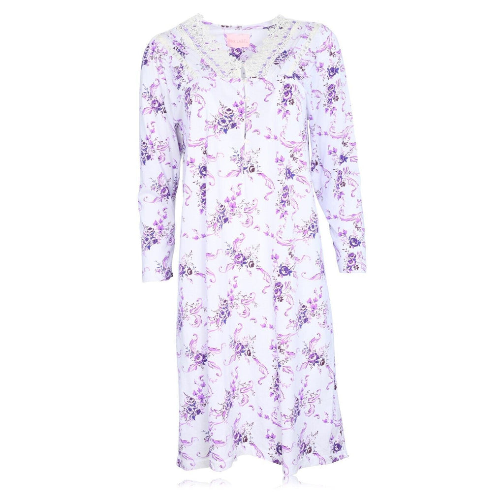 Pretty Woman Long sleeve 100% Cotton Nightgown Pajama Wear