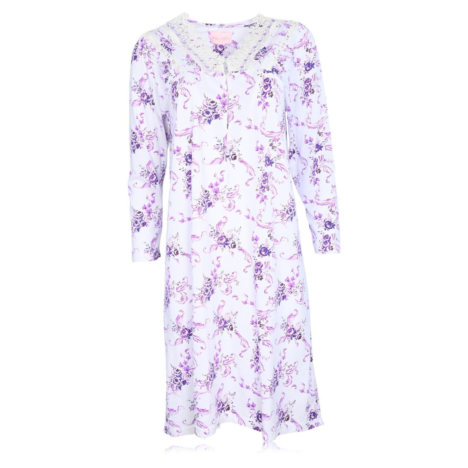Pretty Woman Long sleeve 100% Cotton Nightgown Pajama Wear