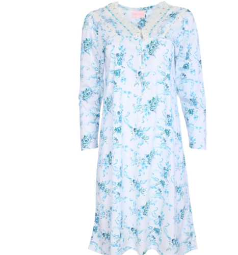 Pretty Woman Long sleeve 100% Cotton Nightgown Pajama Wear