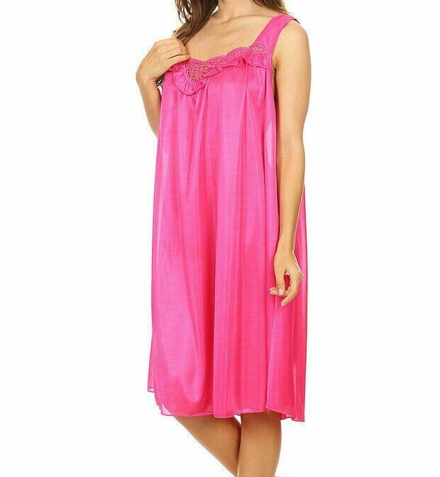Pretty Woman Fuschia Satin Nightgown Sleepwear Sizes M-4X