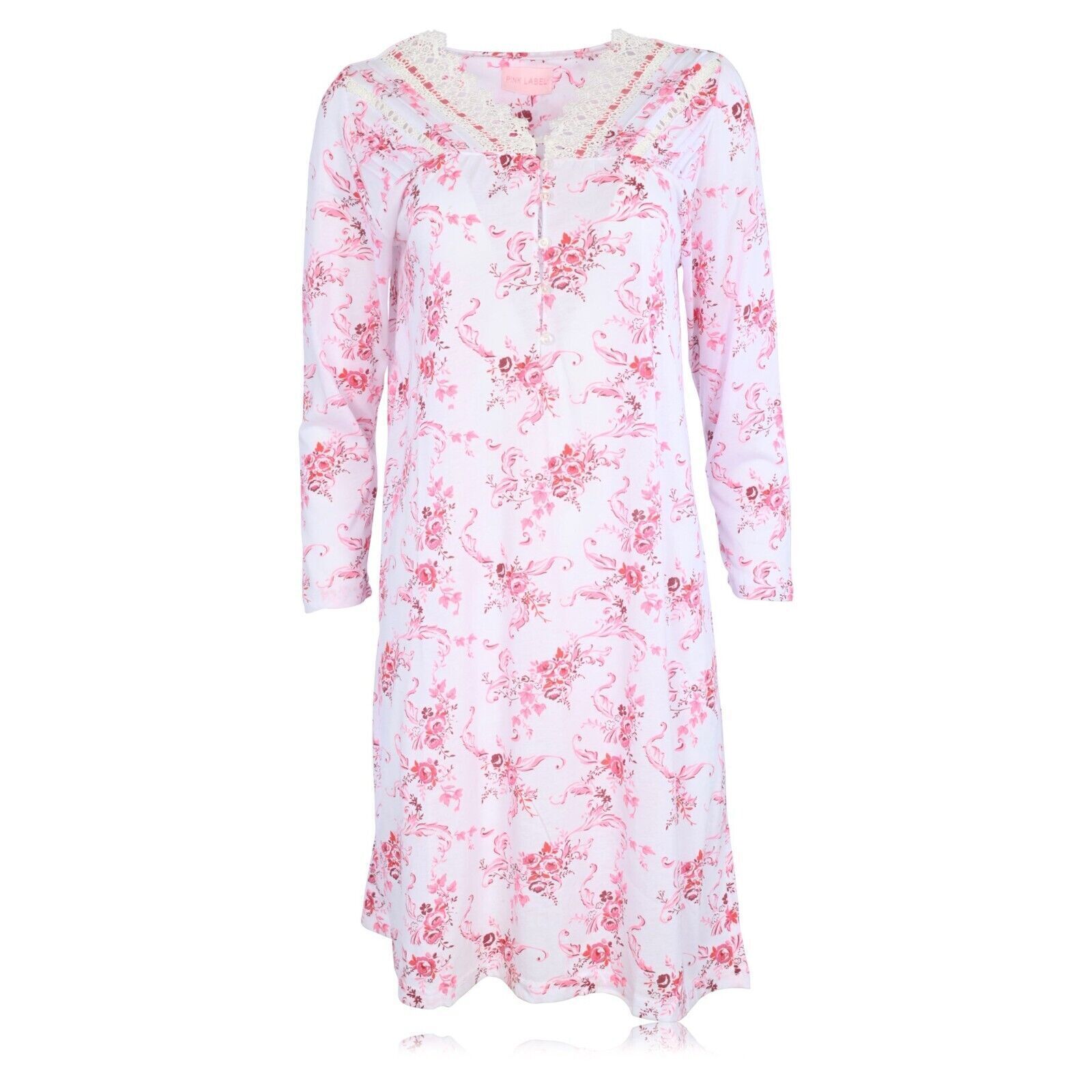Pretty Woman Long sleeve 100% Cotton Nightgown Pajama Wear