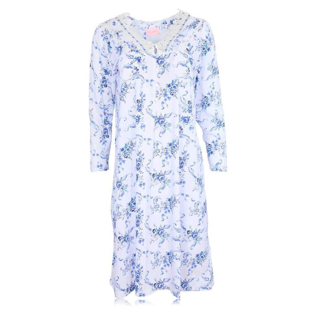 Pretty Woman Long sleeve 100% Cotton Nightgown Pajama Wear