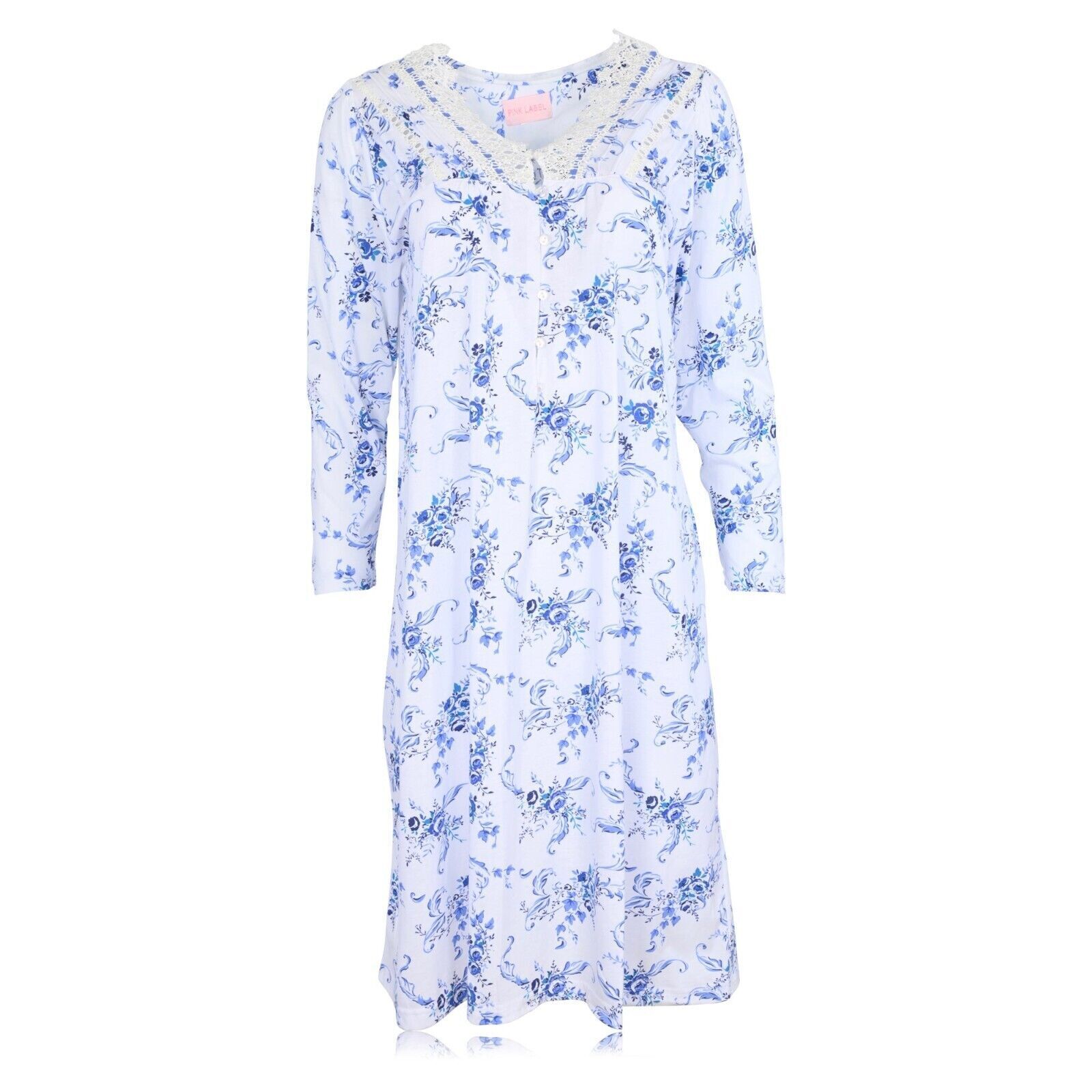 Pretty Woman Long sleeve 100% Cotton Nightgown Pajama Wear
