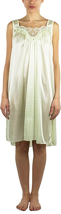 Pretty Woman Sage Satin Nightgown Sleepwear Sizes M-4X
