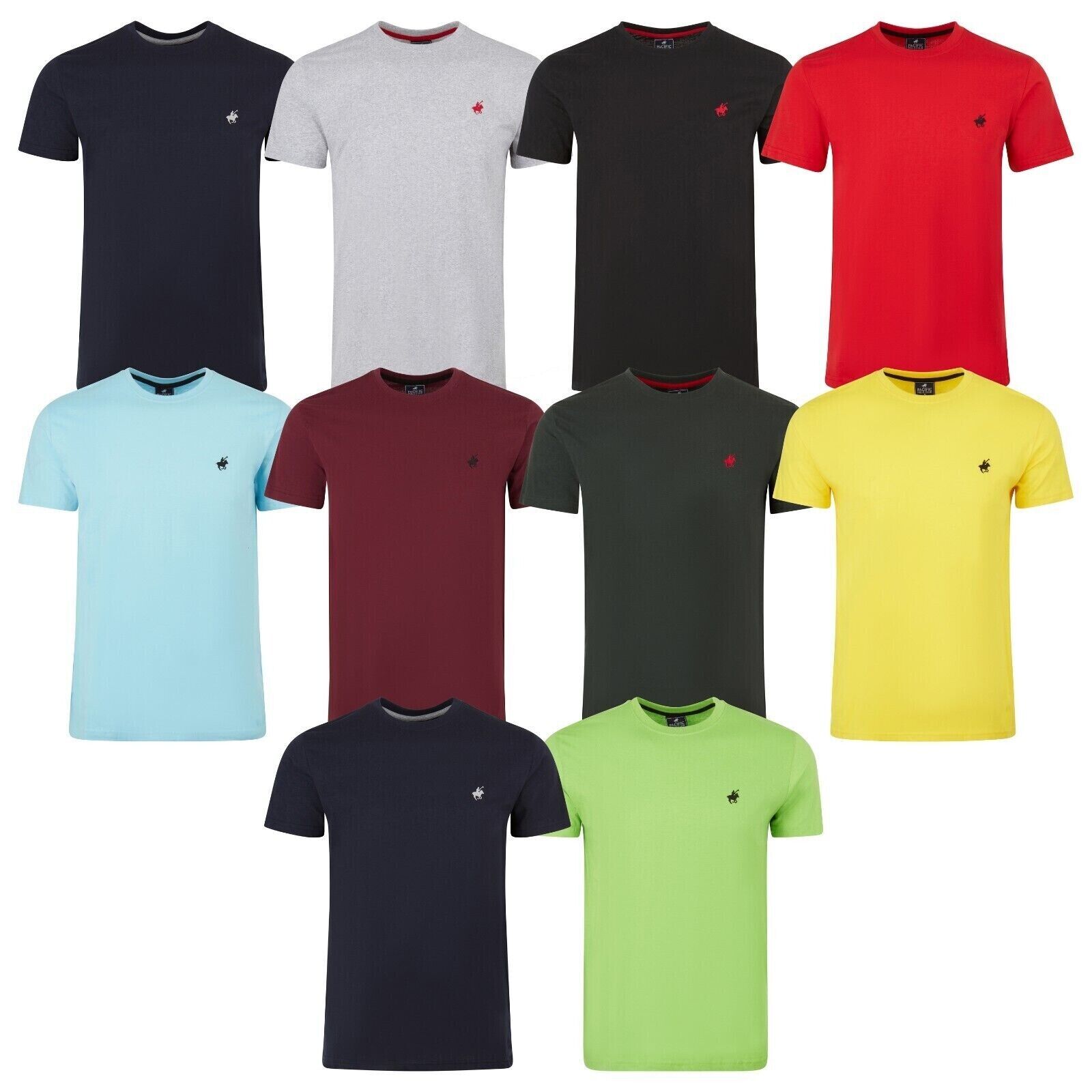 *Choose Your Color *  Mens Pacific Polo Club TShirt 100% Cotton Short Sleeve Solid Color