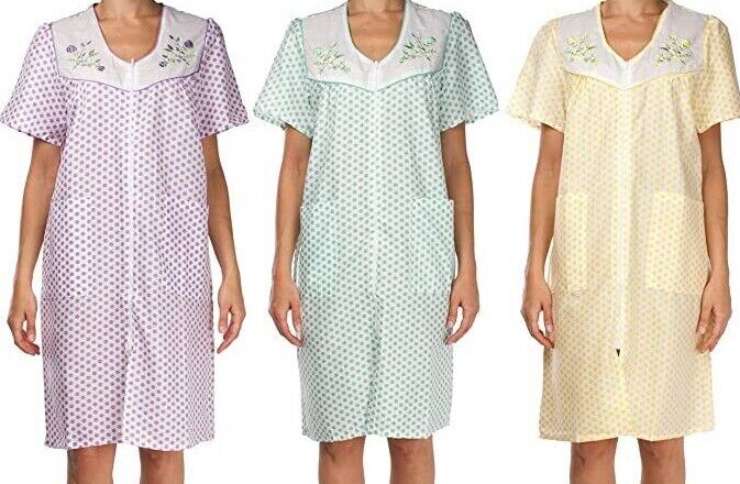 3 Pack Womens Shift Duster Housekeeping Dress - Medium to 3X