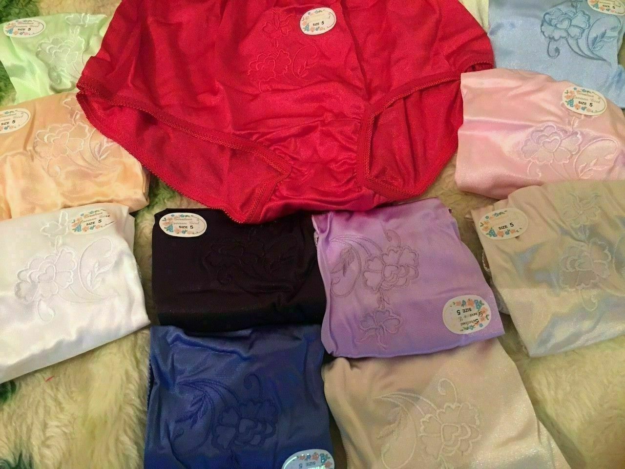 Set Of 12 SIRALENA DREAM GIRL Women's 100% Cotton Briefs Underwear Sizes 5-14