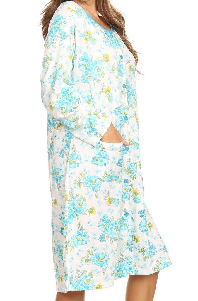 6007 Women Nightgown Sleepwear Pajamas Woman Long Sleeve Sleep Dress Nightshirt
